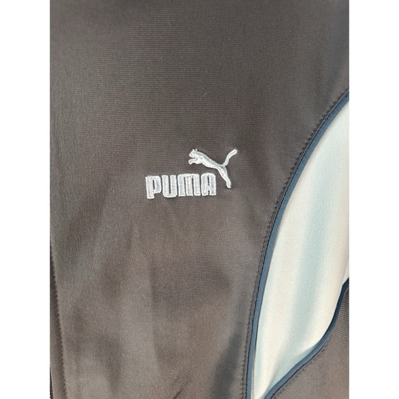 PUMA Women's Gray and Blue Athletic Sport Track Jacket Sweatshirt Size Medium - Picture 2 of 11